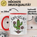 Kaktus Tasse Geschenk Kuscheln Sarkasmus Humor Geschenkidee Kaffee-Becher Kaktus-Liebhaber Frauen Rot Trendation