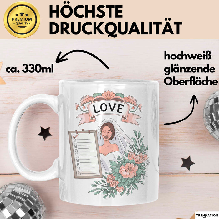 Hochzeits Planer Tasse Geschenk Lustige Geschenkidee Spruch Für Große Tag Experten Weiß Trendation