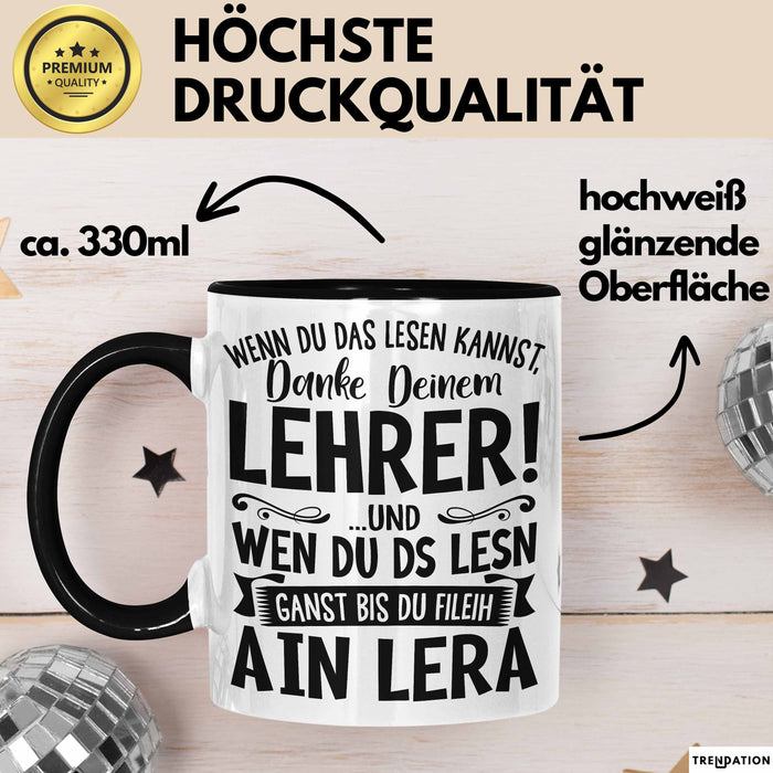 Lehrer Tasse Geschenk Bester Lehrer Wenn Du Das Lesen Kannst Geschenkidee Grundschullehrer Lehrerin Grundschule Trendation
