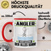 Angler Tasse Geschenk für Angler Der Mann Der Alles Kann Geschenkidee zum Geburtstag Rot Trendation