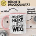 Heike Tasse Geschenk Wo Eine Heike Ist Ist Auch Ein Weg Geschenkidee Becher mit Name Rosa Trendation