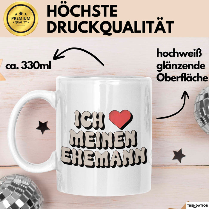 Ehefrau Ehefrauen Verheiratete Frauen Sarkasmus Tasse Becher Geschenk Lustige Geschenkidee Spruch Ich Meinen Ehemann Weiß Trendation