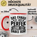 Humor Tasse Kollegen Das Chaos Ist Erst Perfekt Wenn Ich Dabei Bin Geschenkidee Kaffee-Becher Rot Trendation