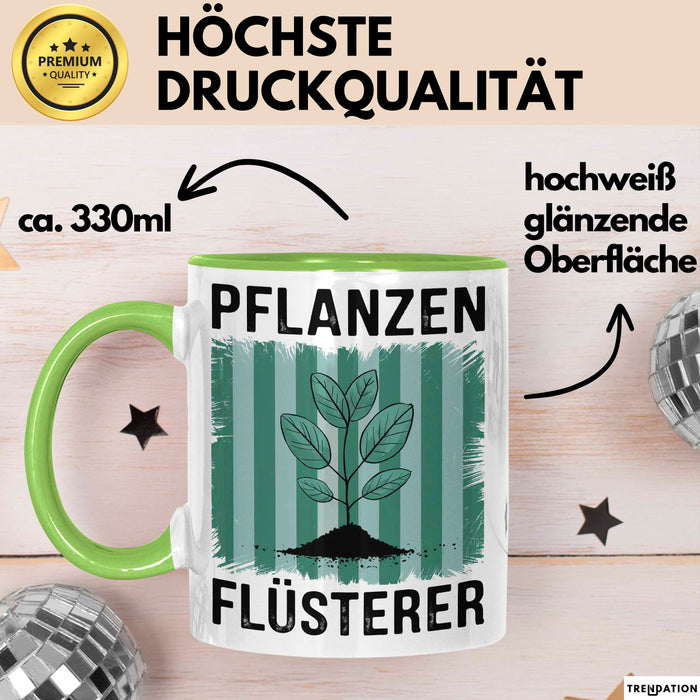 Garten Pflanzen Gärtner Tasse Geschenk Lustige Geschenkidee Spruch Pflanzenflüsterer Grün Trendation