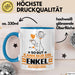 Enkel Geschenk Tasse So Gut Kann Nur Ein Enkel Aussehen Geschenkidee Kaffee-Becher Blau Trendation