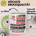 Feuerwehrmann Geschenk Tasse Lustiger Spruch Erheben Sie Sich Der Feuerwehrmann Betritt den Raum Grün Trendation