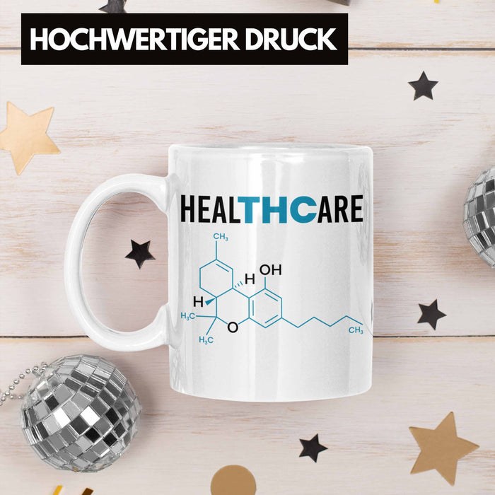 THC Tasse "THC - Healthcare" Cannabis-Liebhaber
