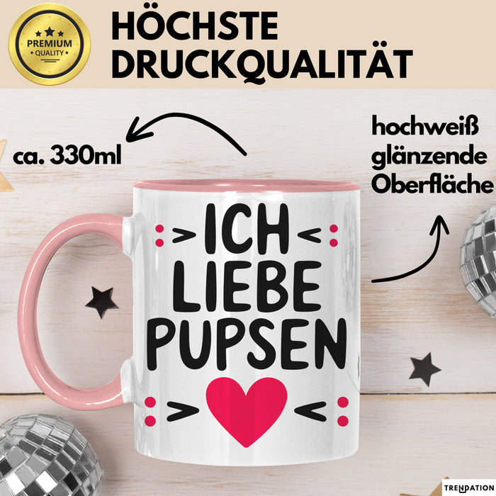 Lustige Tasse Geschenk Ich Liebe Pupsen Geschenkidee Furz Humor