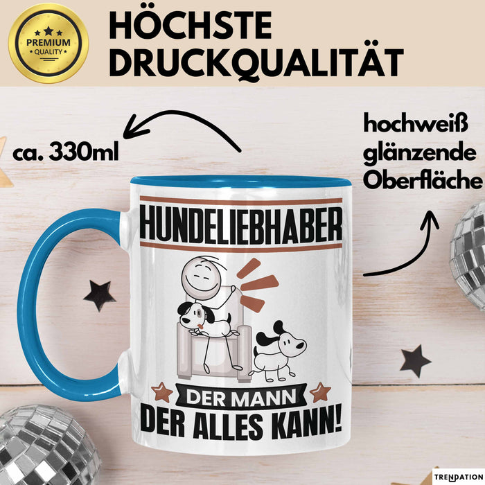 Hundeliebhaber Tasse Geschenk für Hundeliebhaber Der Mann Der Alles Kann Geschenkidee zum Geburtstag Blau Trendation