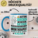 Musiktherapeut Geschenk Tasse Lustiger Spruch Erheben Sie Sich Der Musiktherapeut Betritt den Raum Blau Trendation