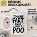 Furz Tasse Geschenk Im One Fart Away From A Poo Geschenkidee Lustig Weiß Trendation