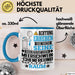 Meerschweinchenfreund Geschenk Tasse Lustiger Spruch Erheben Sie Sich Der Meerschweinchenfreund Betritt den Raum Blau Trendation