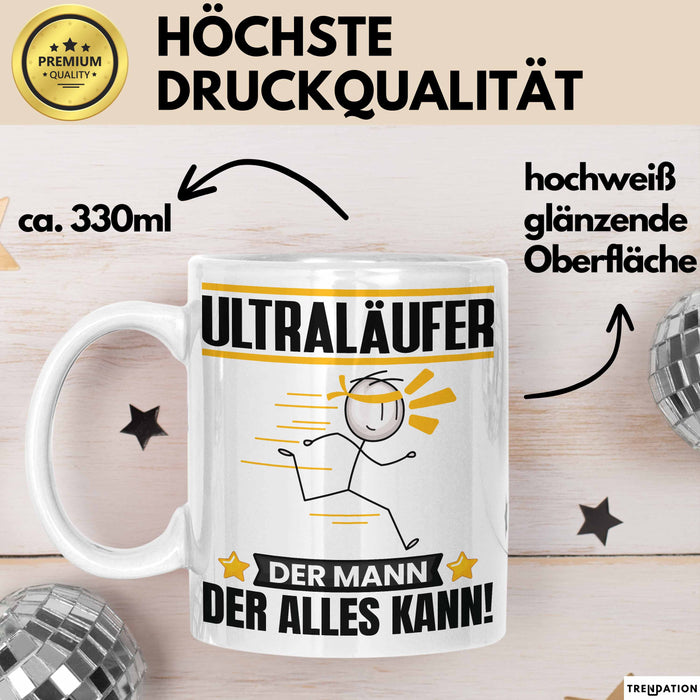 Ultraläufer Tasse Geschenk für Ultraläufer Der Mann Der Alles Kann Geschenkidee zum Geburtstag Weiß Trendation