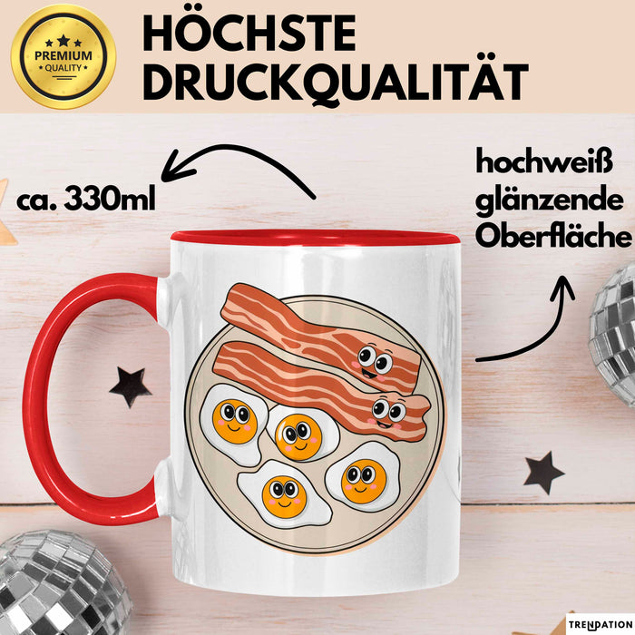 Keto Diät Fan Tasse Geschenkidee für Low Carb Liebhaber Rot Trendation