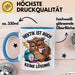 Sarkastische Eule Tierliebhaber Tasse Geschenk Lustige Geschenkidee Spruch Hektik Ist Auch Keine Lösung Blau Trendation