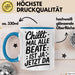 Beate Tasse Geschenk Chillt Mal Alle Beate Ist Ja Jetzt Da Geschenkidee Becher mit Name Blau Trendation