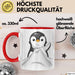 Lustige Tasse Geschenk Klein Pinguin Süßer Becher Spruch Rot Trendation