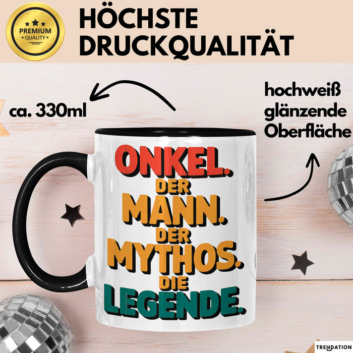 Onkel Sarkastisch Sarkasmus Tasse Geschenk Lustige Geschenkidee Spruch Onkel Der Mann Der Mythos Die Legende Trendation
