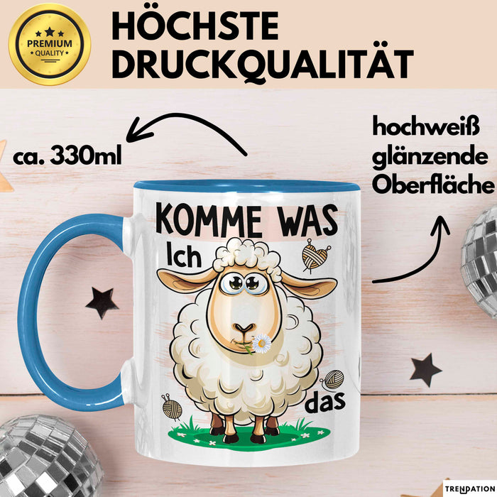 Sarkastisches Schaf Tasse Geschenkidee Sheep That Tierhumor Blau Trendation