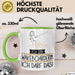 Geschenk für Wakeboarderin Tasse Lustige Geschenkidee Geburtstag Ich Bin Wakeboarderin Ich Darf Das Grün Trendation