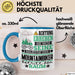 Mountainbiker Geschenk Tasse Lustiger Spruch Erheben Sie Sich Der Mountainbiker Betritt den Raum Blau Trendation