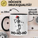 Skelett Weihnachten Geschenk Tasse Weihnachliches Skelett Grafik Geschenkidee Totenkopf Fans Tattoo Schwarz Trendation