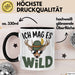 Hirschjäger Jagd Tasse Geschenk Ich mag’s wild Spruch Trendation