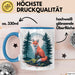 Fuchs Tierliebhaber Tasse Geschenk Lustige Geschenkidee Spruch Blau Trendation