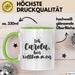 Carola Tasse Ich Carola, Bin Vollkommen Geschenk Grün Trendation