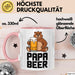 Papa Vatertag Tasse Becher Geschenk Lustige Geschenkidee Spruch Papa Bierbär Rosa Trendation
