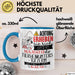 Tierheimunterstützerin Tasse Geschenk Lustiger Spruch Bitte Erheben Sie Sich Seine Majestät Die Tierheimunterstützerin Betritt Den Raum Blau Trendation