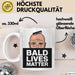 Glatze Tasse Geschenk Bald Lives Matter Geschenkidee Lustig Maenner Weiß Trendation