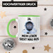 Dank Meme Tasse Katzen Besitzer Wortspiel Ja Mein Leben Sieht Mau Aus Traurige Katze Geschenkidee Süße Katze Astronaut Grün Trendation