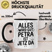 Petra Tasse Geschenk Alles Ist Gut Petra Ist Jetz Da Geschenkidee Becher mit Name Schwarz Trendation