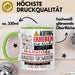 Haustier-Tätowiererin Tasse Geschenk Lustiger Spruch Bitte Erheben Sie Sich Seine Majestät Die Haustier-Tätowiererin Betritt Den Raum Grün Trendation