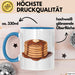 Pfannkuchen Süchtiger Tasse Geschenkidee für Morgen Stapel Blau Trendation