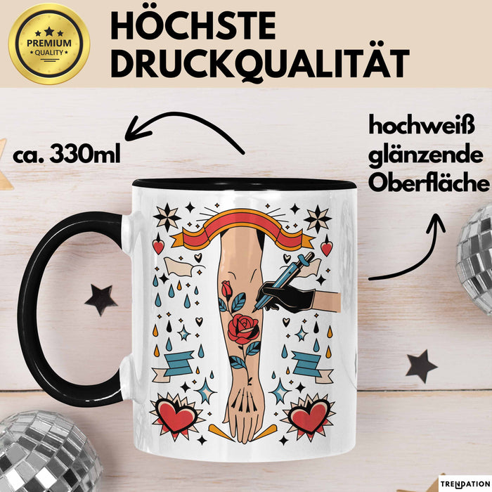 Tätowierer Tasse Geschenk Lustige Geschenkidee Spruch Für Tattoo Künstler Trendation