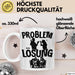Poker Tasse Geschenk für Poker-Spieler Männer Geschenkidee Problem und Lösung Poker Spielen Kartenspielen Weiß Trendation