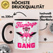 Flamingo Tier Tasse Geschenk Lustige Geschenkidee Spruch Flamingo Gang Schwarz Trendation