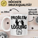 Handwerker Tasse Geschenk für Dachdecker Maler Männer Geschenkidee Problem und Lösung Handwerk Hausmeister Weiß Trendation