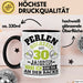 Perlenhochzeit Tasse Geschenk 30 Jahre Verheirtatet Geschenkidee Ehemann Ehefrau 30Er Jubuläum Becher Schwarz Trendation