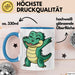 Dabendes Krokodil Tier Tasse Geschenk Lustige Geschenkidee Spruch Blau Trendation