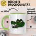 Krokodil Tier Tasse Geschenk Lustige Geschenkidee Spruch Grün Trendation