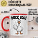 Ente Tier Tasse Geschenk Lustige Geschenkidee Spruch Duck You Rot Trendation