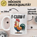 Hahn Tasse Geschenk F-Caaw-F Lustige Geschenkidee Vogel Bauernhof Weiß Trendation