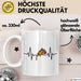 Pizzaesser Tasse Geschenk Pizza Herzschlag Essensliebhaber Weiß Trendation