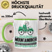 Mountainbiker Geschenk Tasse Ich Bin Mountainbiker Aber Sag Doch Einfach Superheld Lustige Geschenkdiee für Mountainbiker Kaffee-Becher Grün Trendation