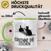 Erkenne Die Zeichen Tasse Geschenk Tasse Mittelfing** Geschenkidee Kaffee-Becher Sarkasmus Spruch Grün Trendation
