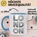 England London Tasse Geschenk Lustige Geschenkidee Spruch Blau Trendation