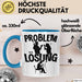 Maler Tasse Geschenk für Künstler Maler Männer Geschenkidee Problem und Lösung Malen Blau Trendation